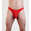 BLK LACE THONG/W LYCRA L/XL